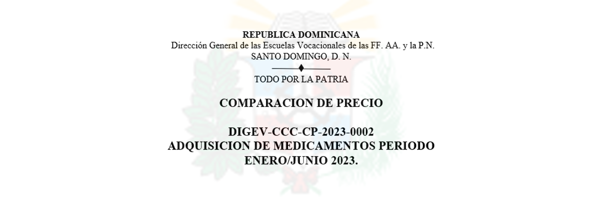 Comparacion de precio DIGEV-CCC-CP-2023